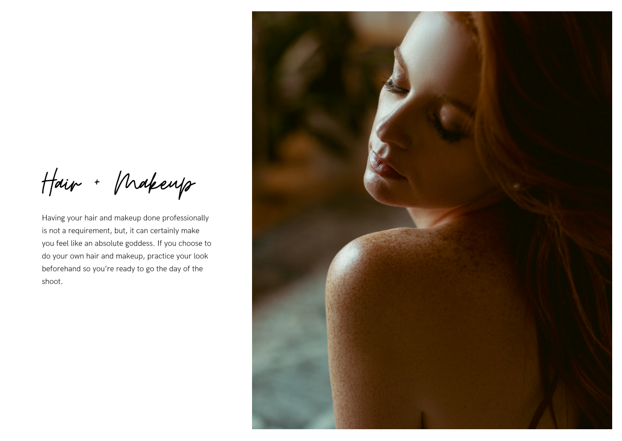FREE!- Boudoir Preparation Guide